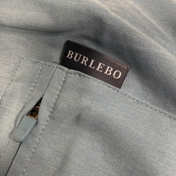 Burlebo Mens Performance Everyday Shorts Light Blue XXL Elastic Waist 8in Inseam - Picture 7 of 7